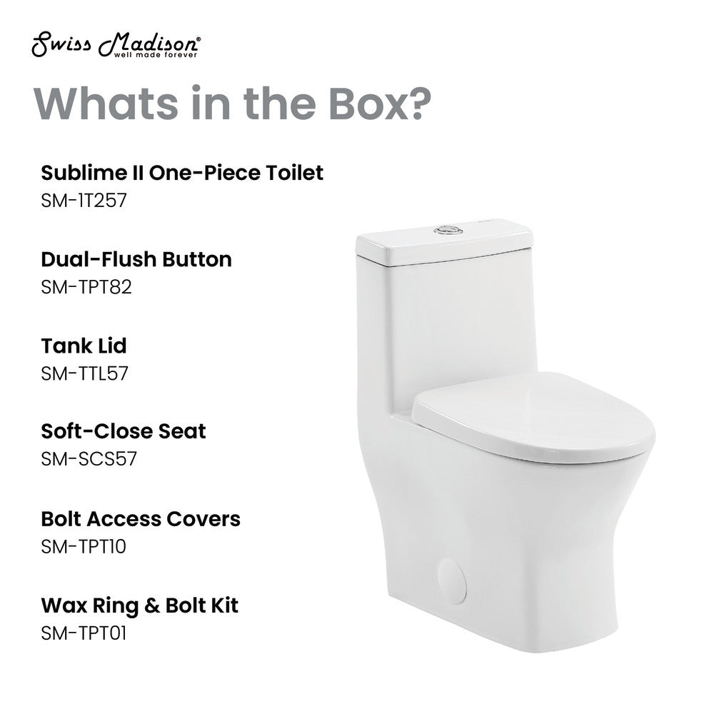 Sublime II One-Piece Round Toilet Dual-Flush 1.1/1.6 gpf