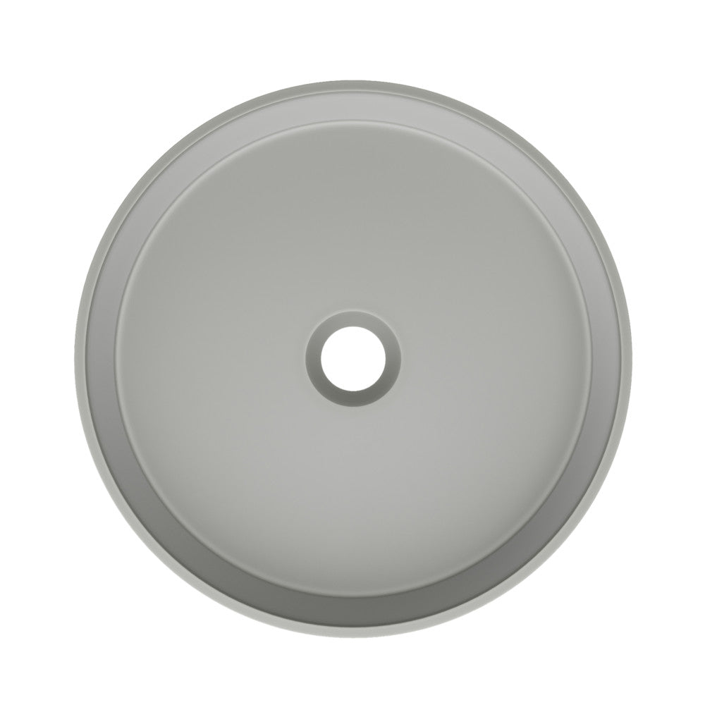 Lisse 14.5" Round Concrete Vessel Bathroom Sink in Dark Grey