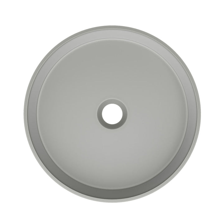 Lisse 14.5" Round Concrete Vessel Bathroom Sink in Dark Grey
