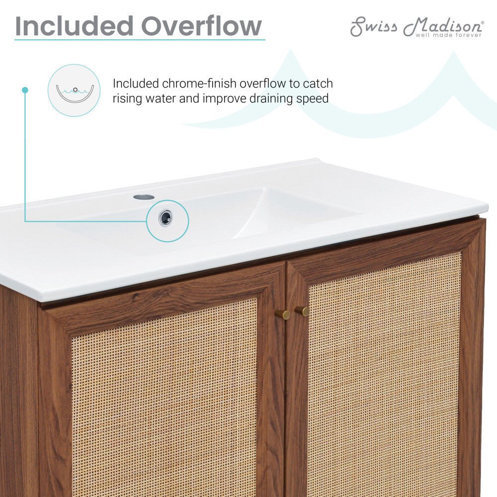 Classe 36" Bathroom Vanity in Dark Walnut