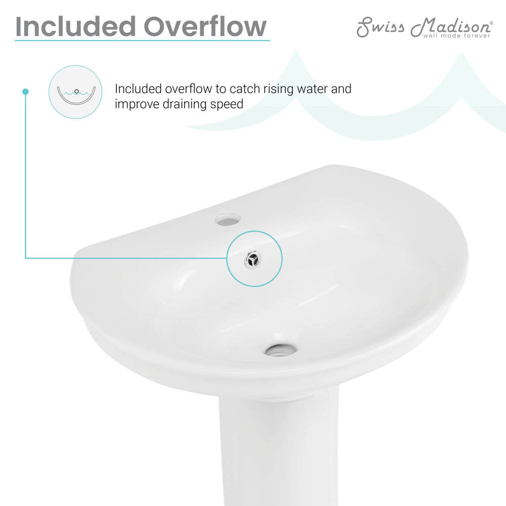 Santorini Two-Piece Pedestal Sink