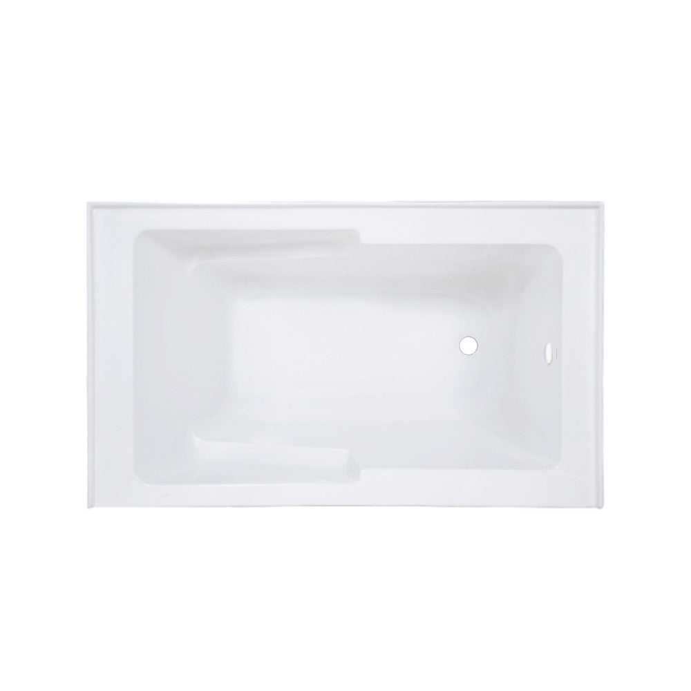 Voltaire 54" x 30" Right-Hand Drain Alcove Bathtub with Apron & Armrest