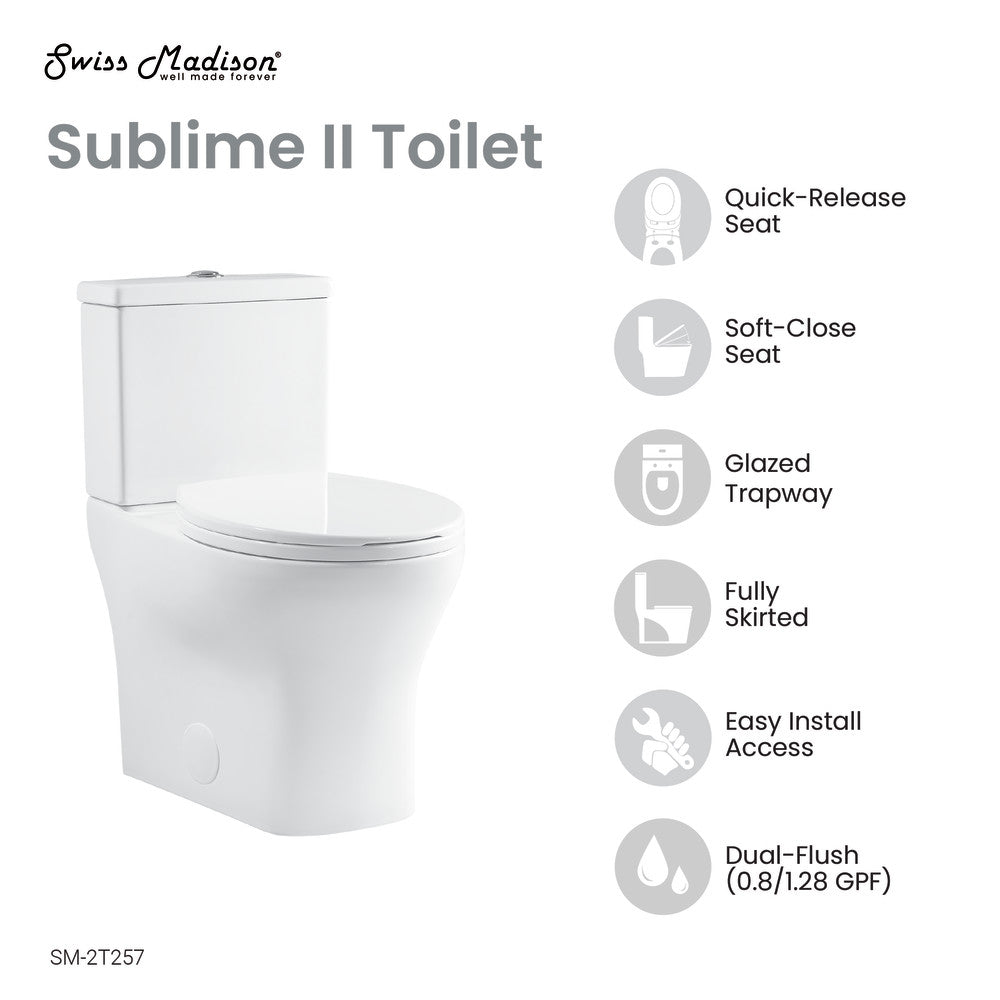 Sublime II Two-Piece Round Toilet Dual-Flush 0.8/1.28 gpf