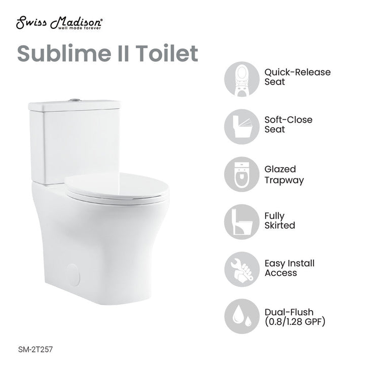 Sublime II Two-Piece Round Toilet Dual-Flush 0.8/1.28 gpf
