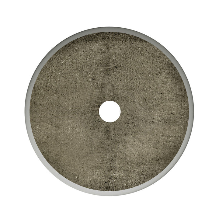 Lisse 14.5" Round Concrete Vessel Bathroom Sink in Dark Grey