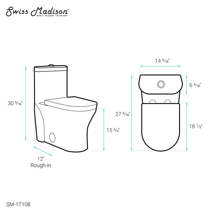 Monaco One-Piece Elongated Toilet Dual-Flush 1.1/1.6 gpf