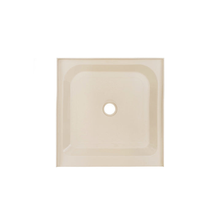 Voltaire 36" x 36" Single-Threshold, Center Drain, Shower Base in Biscuit