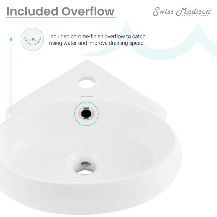 Plasir Corner Wall Hung Sink