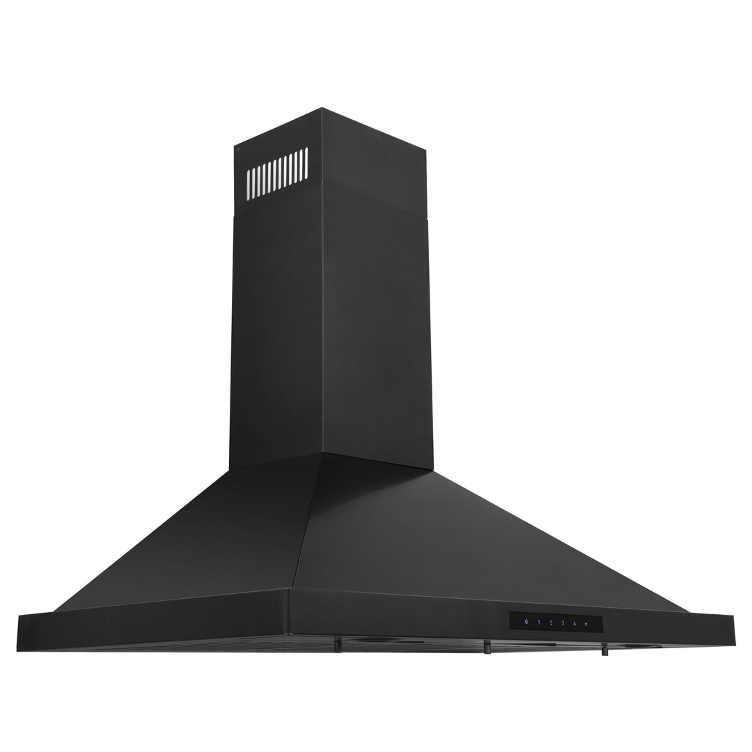 ZLINE 24" Convertible Wall Mount Range Hood in Black Stainless with Charcoal Filters, BSKBN-CF-24