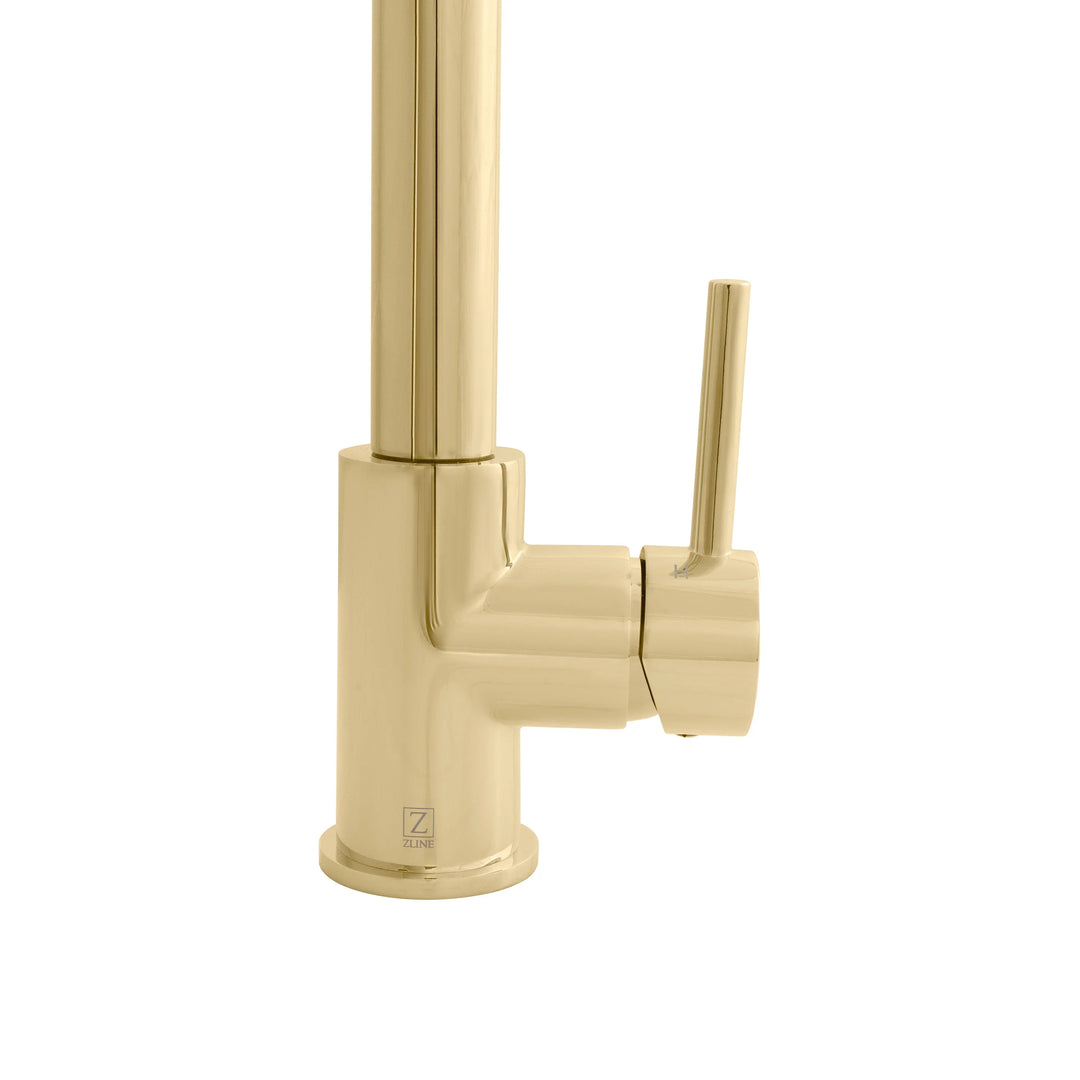 ZLINE Apollo Kitchen Faucet in Polished Gold, APL-KF-PG