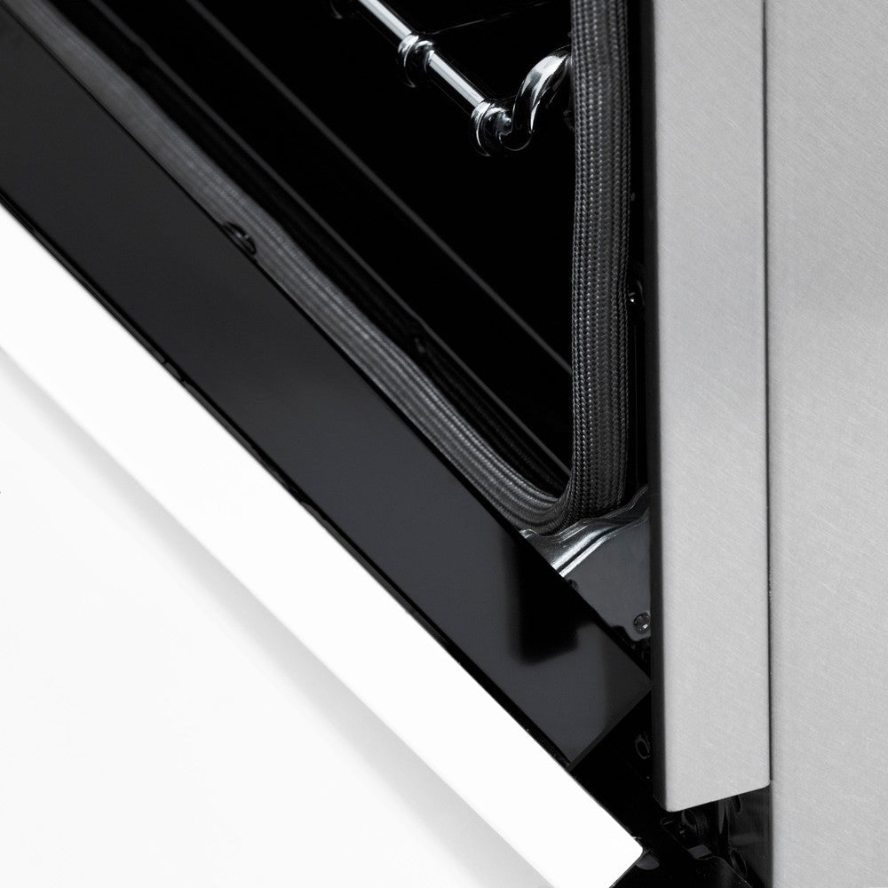 ZLINE Autograph 60" 7.4 cu. ft. Dual Fuel Range with White Matte Door and Black Matte Accents, RAZ-WM-60-MB