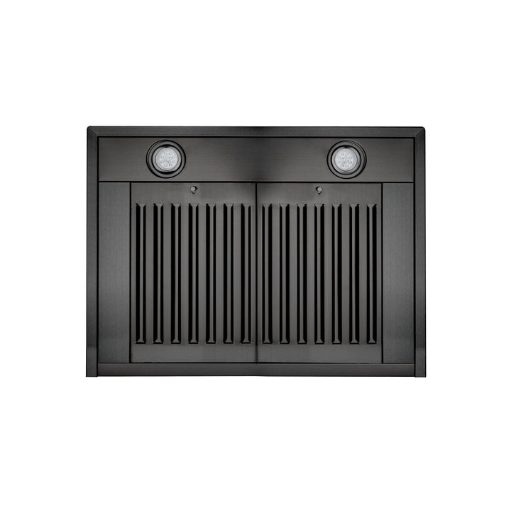 ZLINE 24" Convertible Wall Mount Range Hood in Black Stainless with Charcoal Filters, BSKBN-CF-24