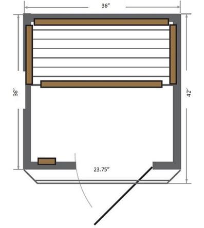 SunRay Sedona 1 Person Cedar Infrared Sauna (HL100K)