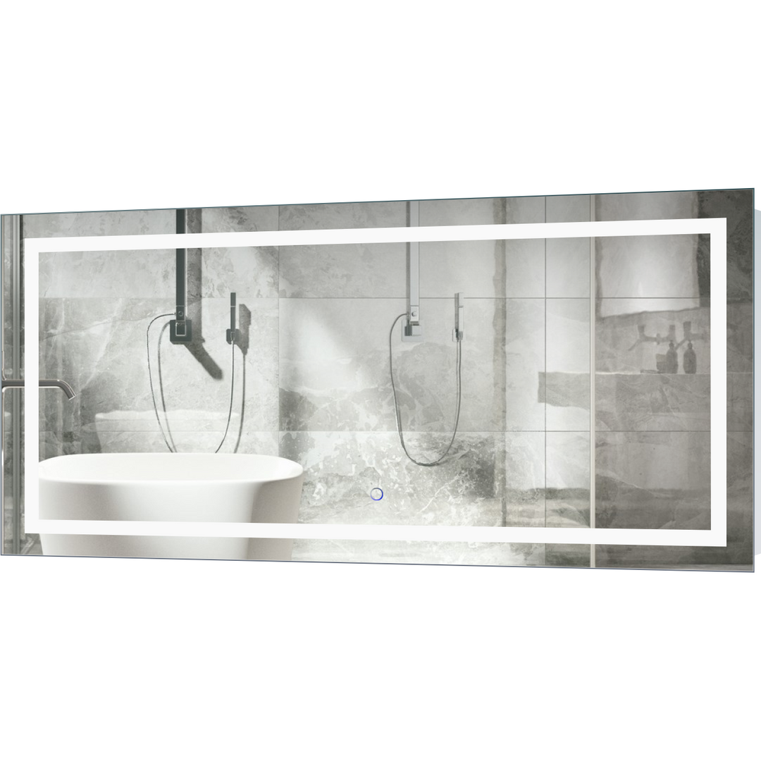Krugg Icon 48" X 24" LED Bathroom Mirror with Dimmer & Defogger  Lighted Vanity Mirror  ICON4824