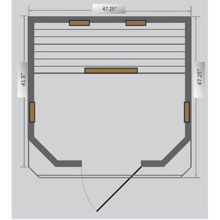SunRay Heathrow 2-Person Infrared Sauna (HL200W)
