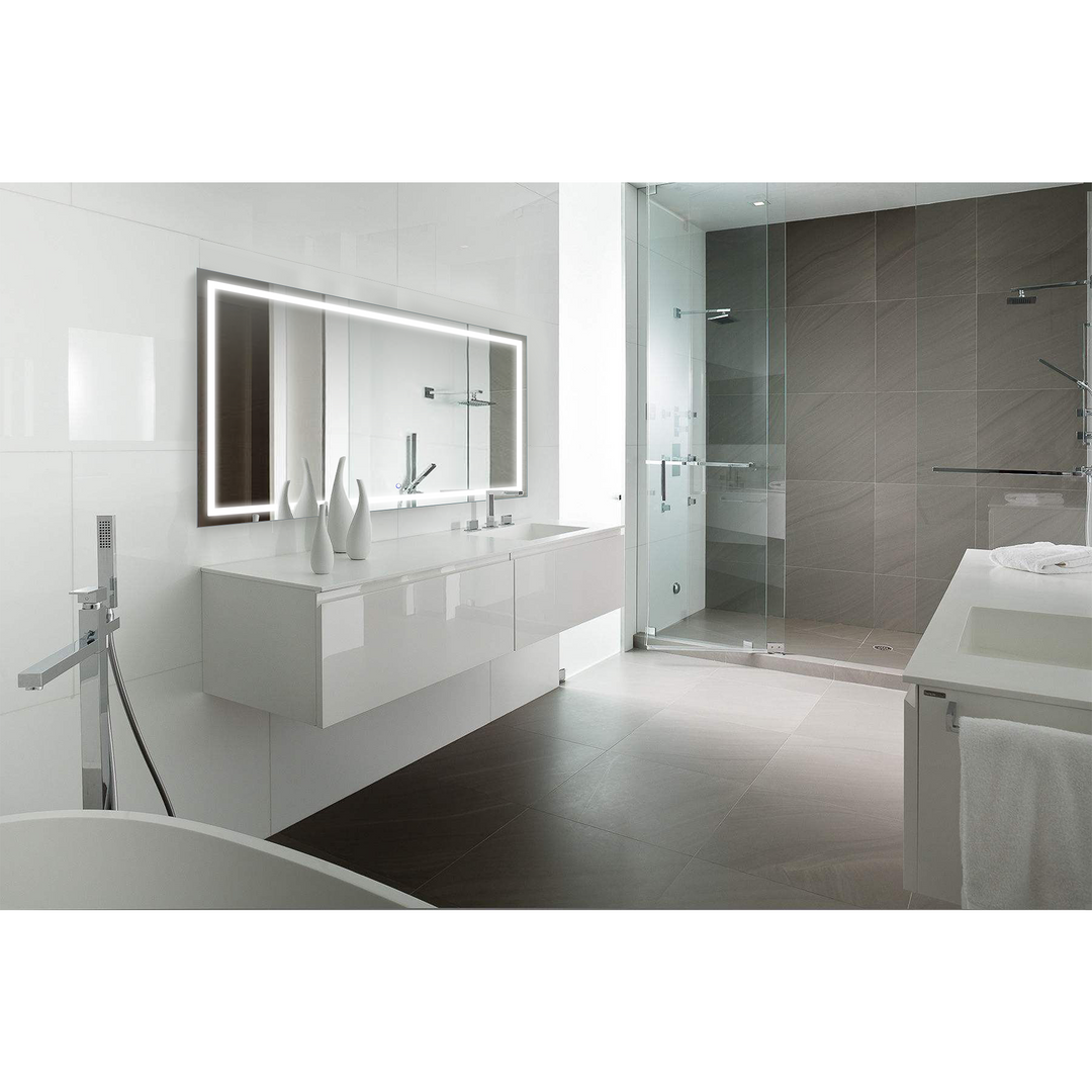 Krugg Icon 72" X 36" LED Bathroom Mirror with Dimmer & Defogger Large Lighted Vanity Mirror ICON7236