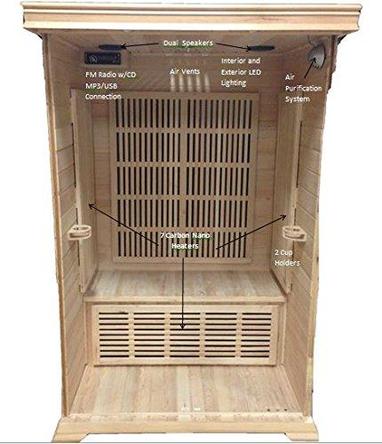 SunRay Evansport Indoor 2-Person Infrared Sauna (HL200C)