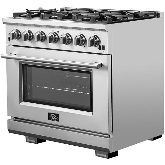 Forno Capriasca Alta Qualita 36-inch Freestanding Gas Range with Convection Technology FFSGS6260-36