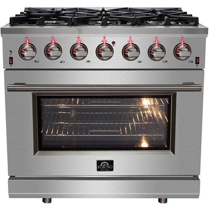 Forno Massimo 36" Freestanding Gas Range FFSGS623936