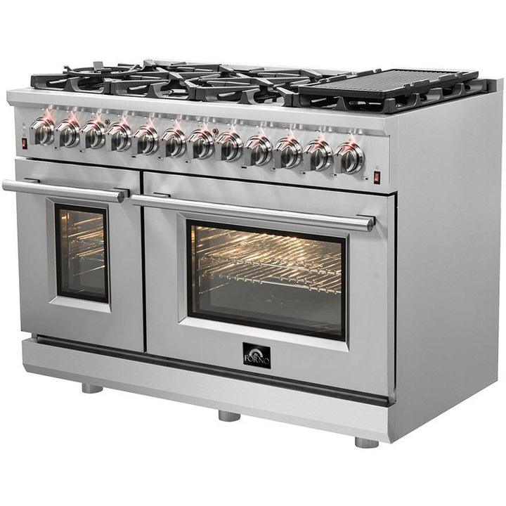 Forno Massimo 48" Freestanding Dual Fuel Range FFSGS6125-48