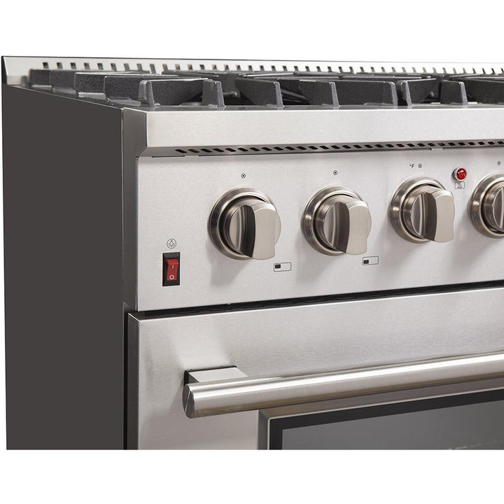 Forno Galiano Alta Qualita 36-inch Freestanding Dual Fuel Range with Convection Technology FFSGS6156-36