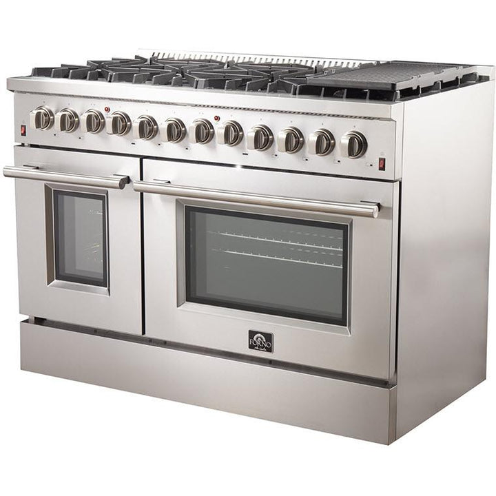 Forno Galiano Alta Qualita 48-inch Freestanding Dual Fuel Range with Convection Technology FFSGS6156-48