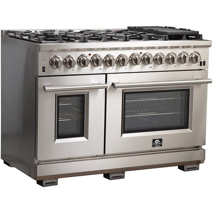 Forno Capriasca Alta Qualita 48-inch Freestanding Dual Fuel Range with Convection Technology FFSGS6187-48