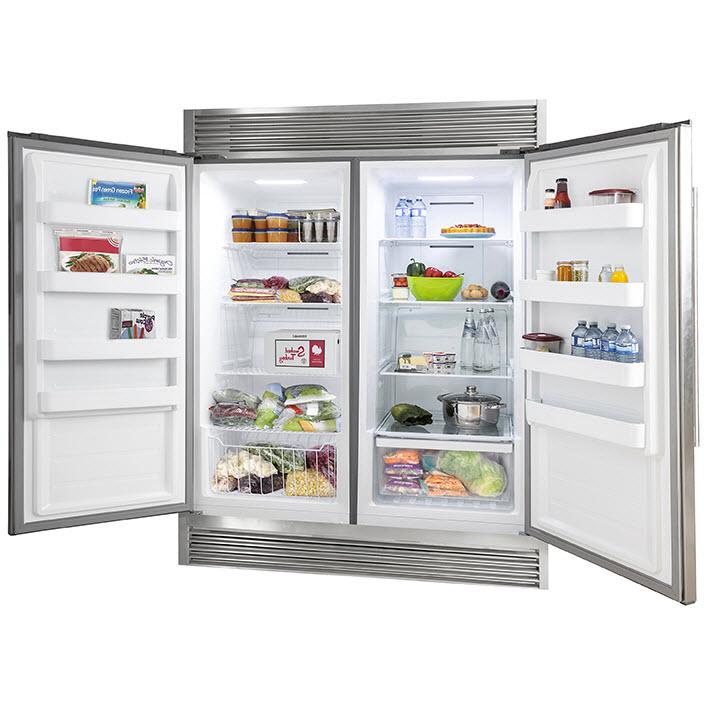 Forno 60-inch, 27.6 cu.ft. Built-in Refrigerator and Freezer Combo with LED Display FFFFD1933-60S