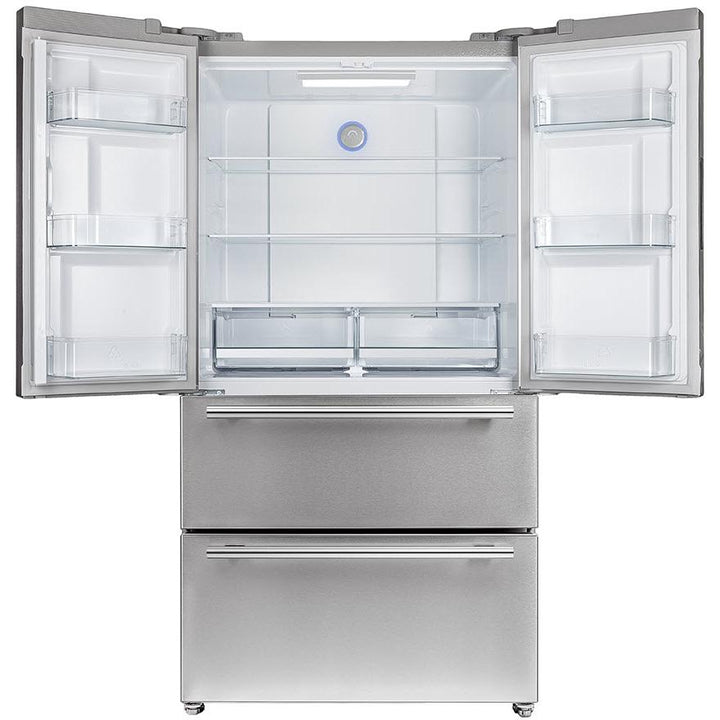 Forno 36-inch, 19.2 cu.ft. Freestanding French 4-Door with Interior Ice Maker FFRBI1820-36SB