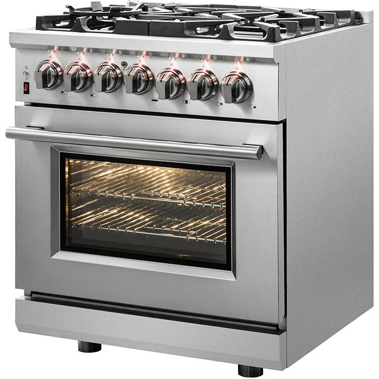 Forno Massimo 30" Freestanding Dual Fuel Range FFSGS6125-30