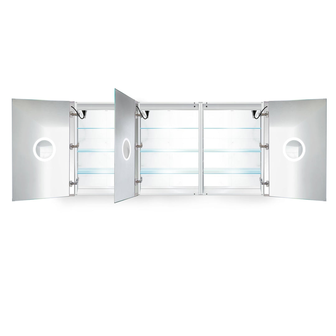 Krugg Svange 7236TLLR 72″ X 36″ LED Medicine Cabinet with Dimmer & Defogger SVANGE7236TLLR