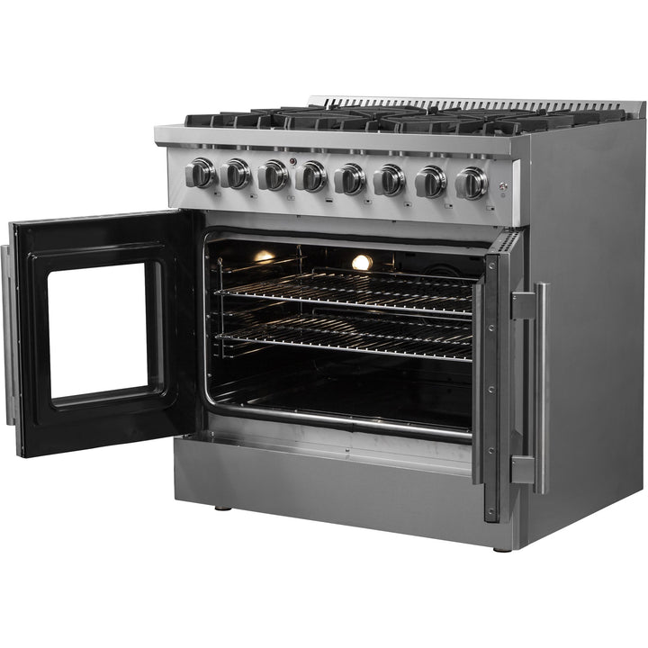 Forno Galiano 36" Freestanding French Door Dual Fuel Range FFSGS6356-36