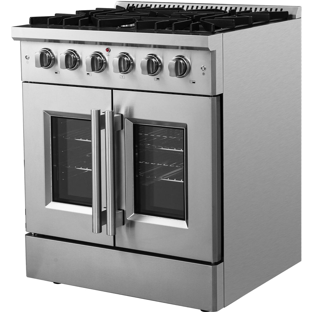 Forno Galiano 30" Freestanding French Door Gas Range FFSGS6444-30