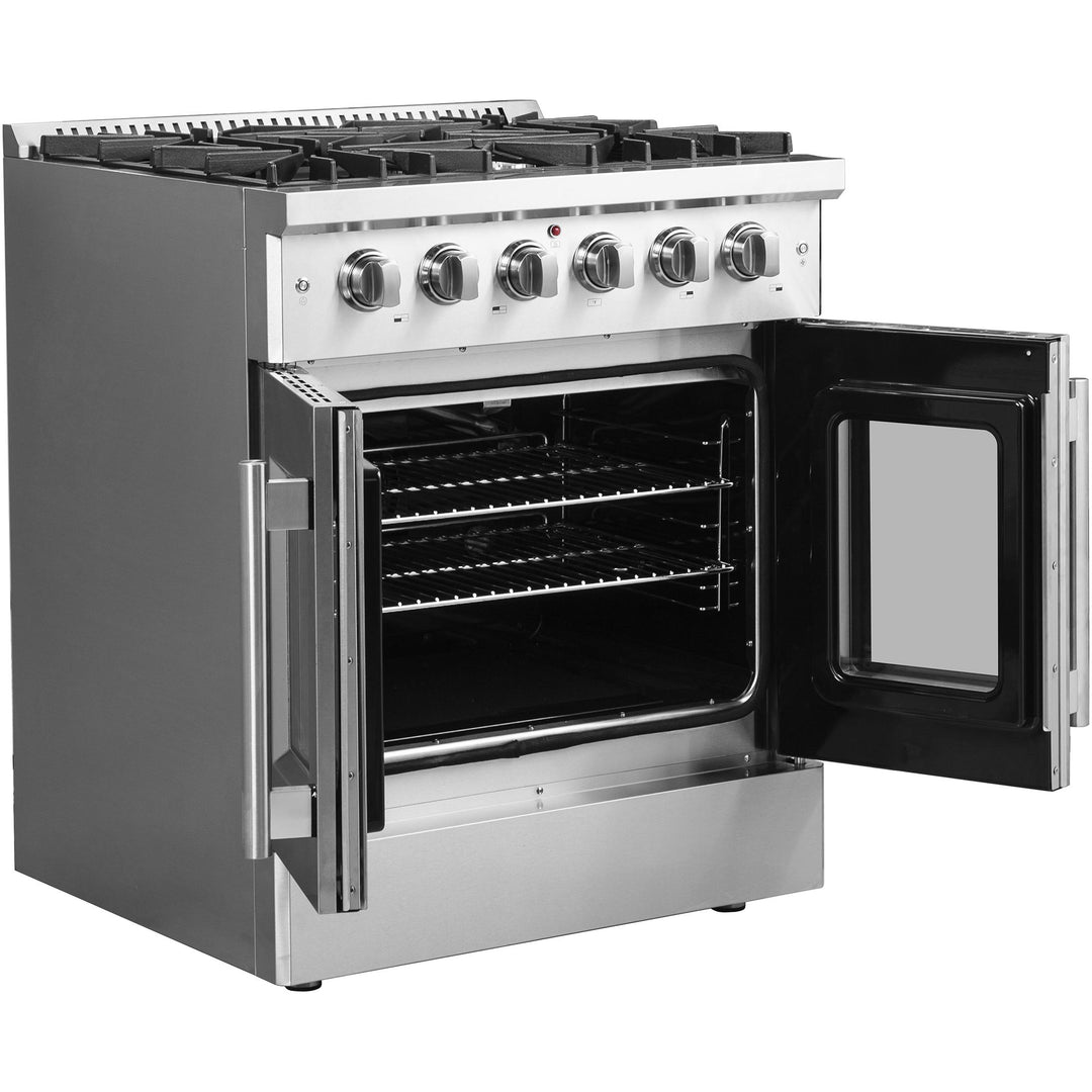 Forno Galiano 30" Freestanding French Door Gas Range FFSGS6444-30