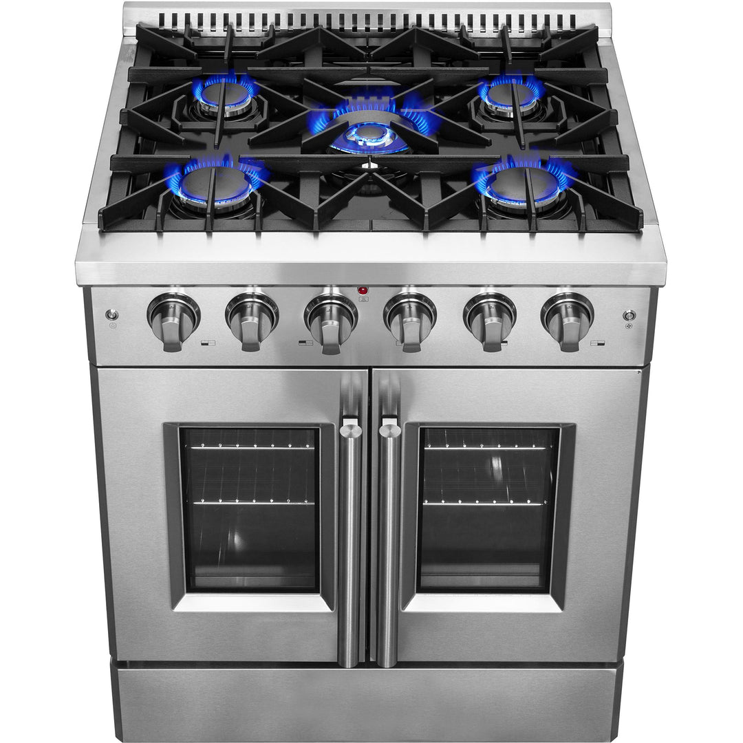 Forno Galiano 30" Freestanding French Door Gas Range FFSGS6444-30