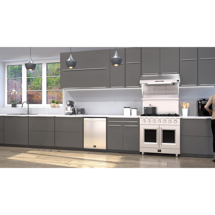 Forno Galiano 36" Freestanding French Door Gas Range FFSGS6444-36