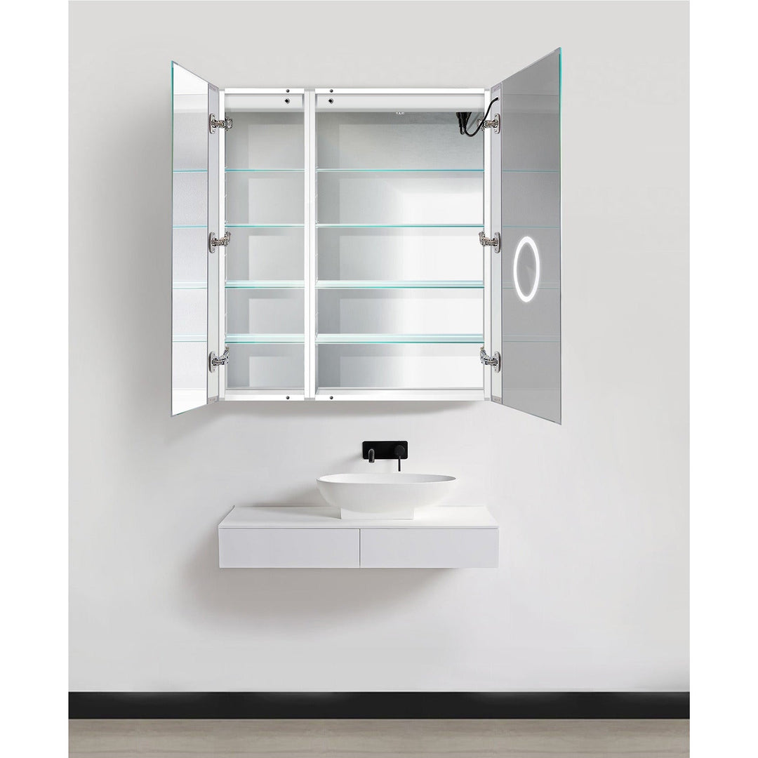 Krugg Icon 84" X 30" LED Bathroom Mirror with Dimmer & Defogger Large Lighted Vanity Mirror ICON8430