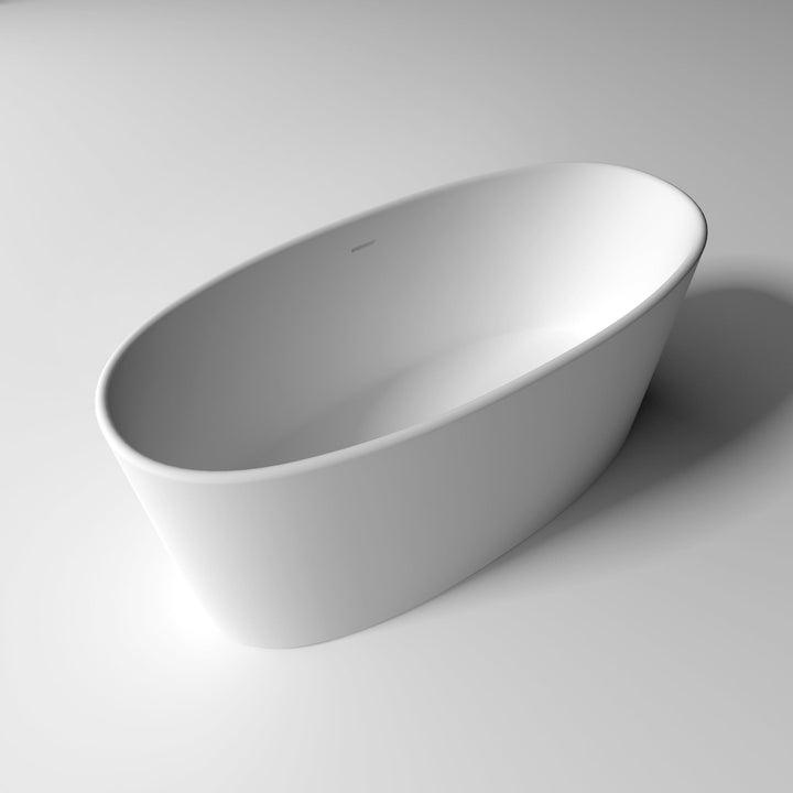 Legion Furniture WJ8602 Series 62.2” Matt White Solid Surface Bath Tub