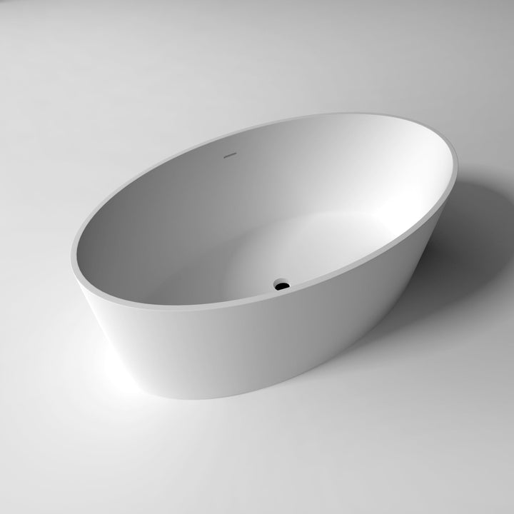 Legion Furniture WJ8617 Series 63” Matt White Solid Surface Bath Tub