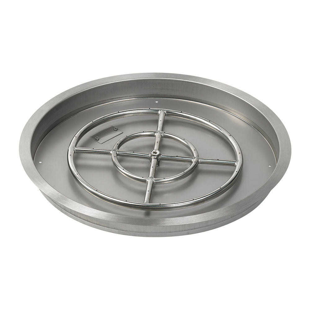 AFG - 19" Round Drop-In Burner Pan - SS-RSP-19-ASBL