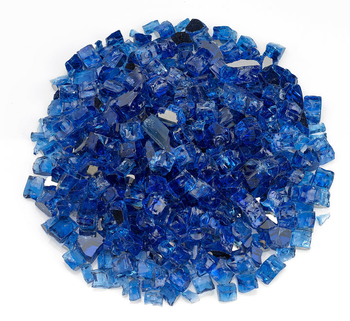AFG - 1/2" Cobalt Reflective Fire Glass - 10LB Jar