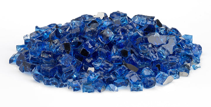 AFG - 1/2" Cobalt Reflective Fire Glass - 10LB Jar