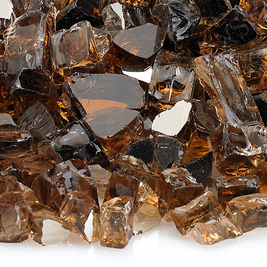 AFG - 1/2" Copper Reflective Fire Glass - 10LB Jar