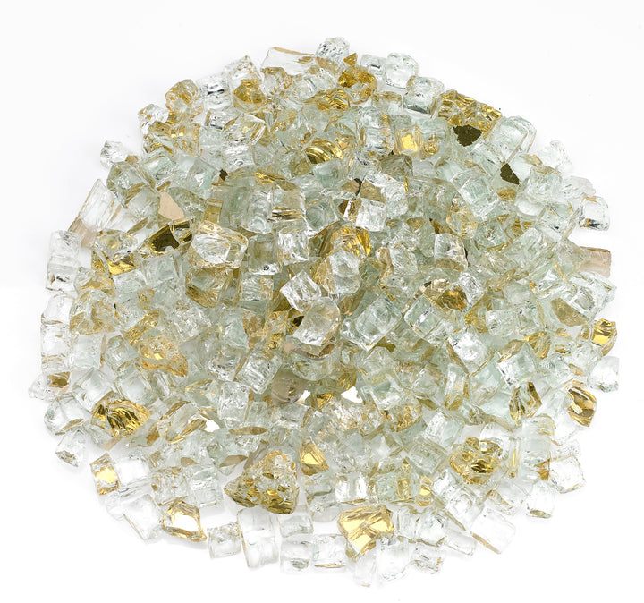 AFG - 1/2" Gold Reflective Fire Glass - 10LB Jar