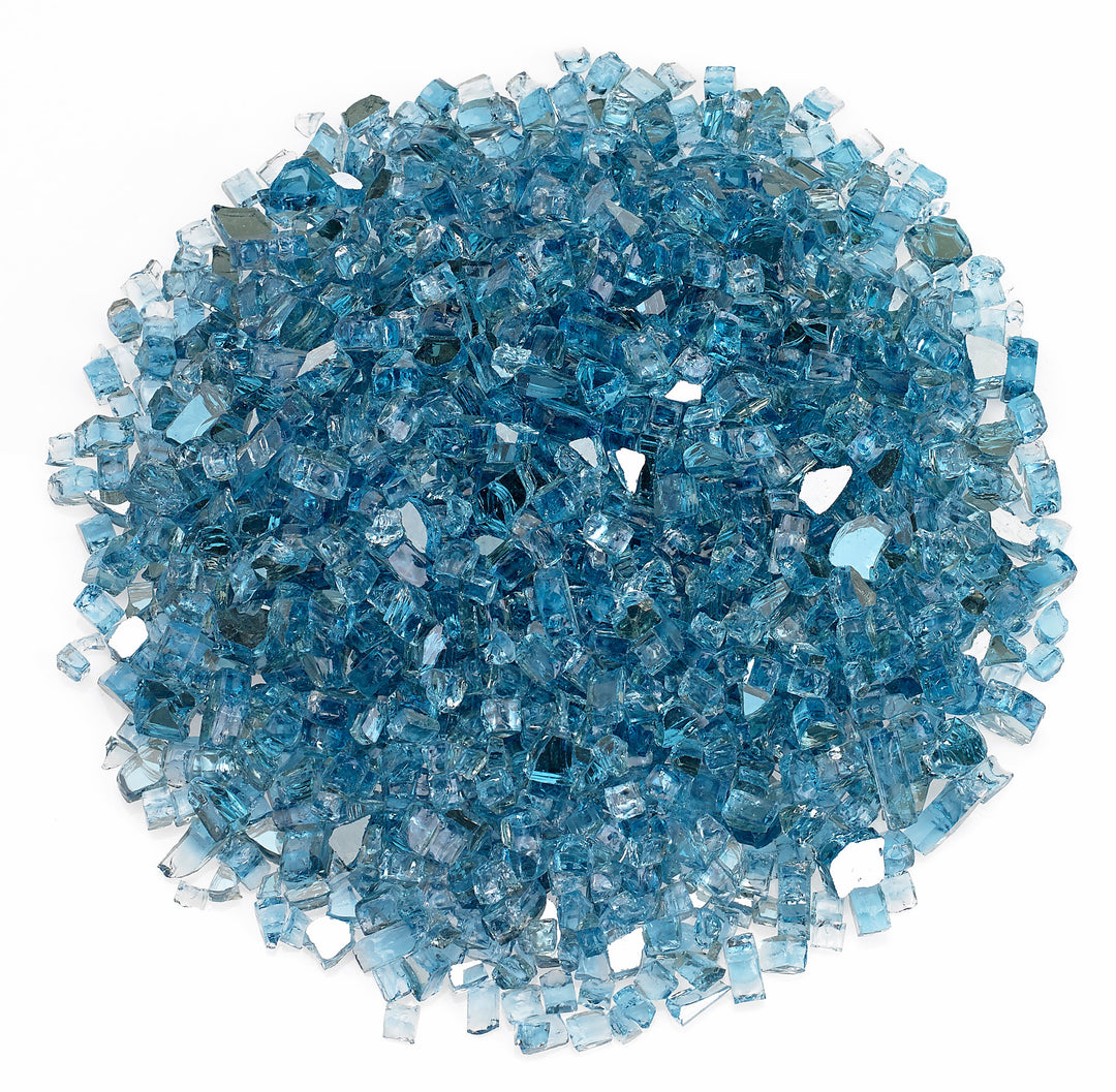 AFG - 1/4" Pacific Blue Reflective Fire Glass - 10LB Jar