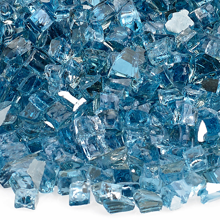 AFG - 1/4" Pacific Blue Reflective Fire Glass - 10LB Jar