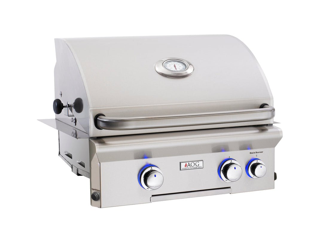 AOG Grills - 24" Built-In Grill Head w/ Rotisserie & Lights - 24NBL