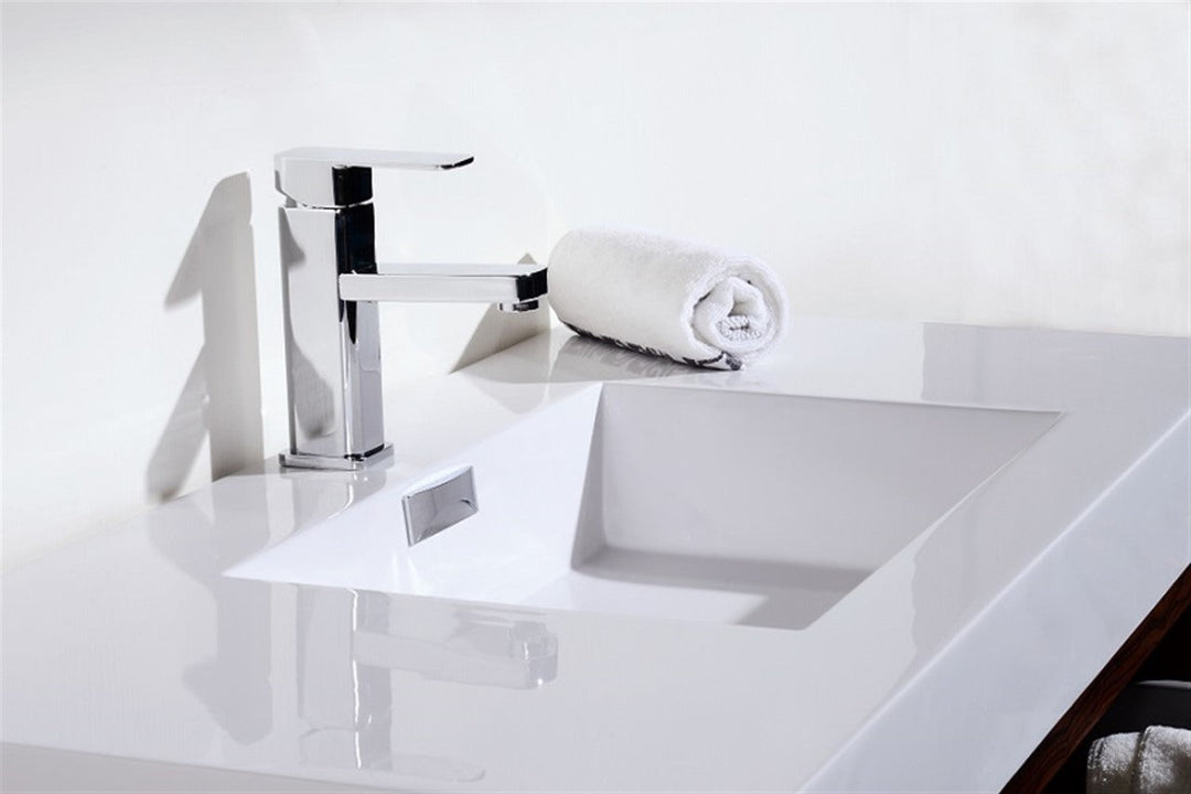 KubeBath Bliss 40" Gray Oak Wall Mount Modern Bathroom Vanity BSL40-GO