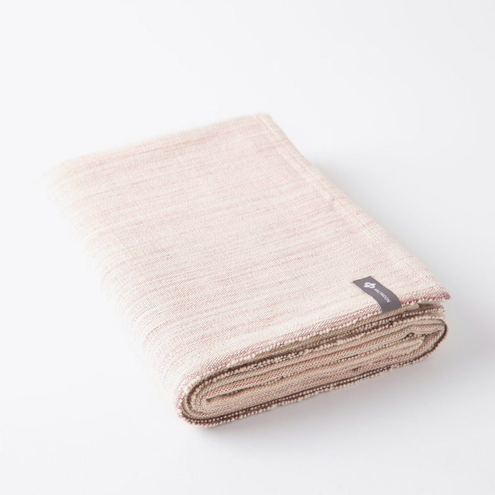 Halfmoon Melange Cotton Yoga Blanket Desert Rose