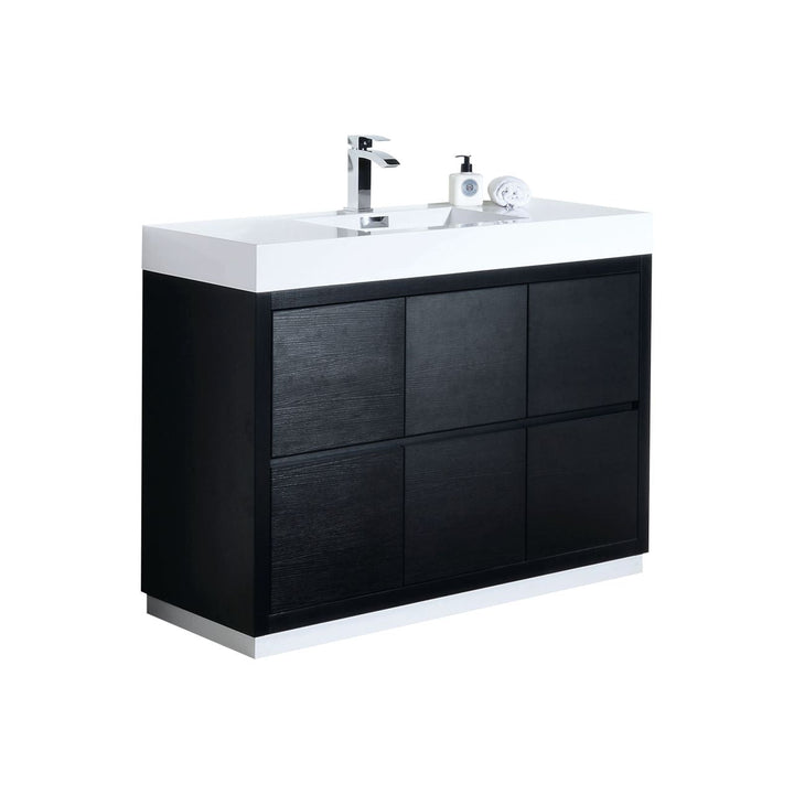 KubeBath Bliss 48" Butternut Free Standing Modern Bathroom Vanity FMB48-BTN